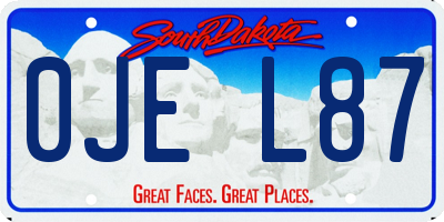 SD license plate 0JEL87