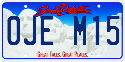 SD license plate 0JEM15