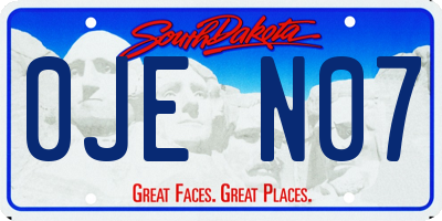 SD license plate 0JEN07