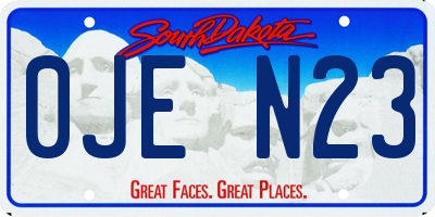 SD license plate 0JEN23