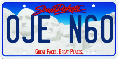 SD license plate 0JEN60