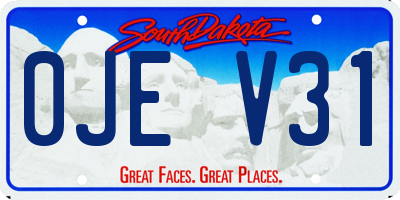 SD license plate 0JEV31