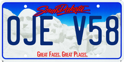 SD license plate 0JEV58