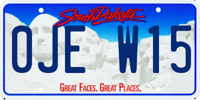 SD license plate 0JEW15