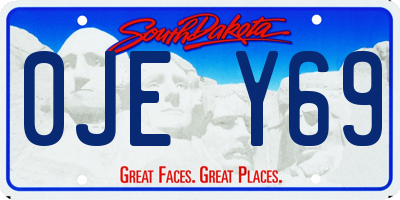 SD license plate 0JEY69