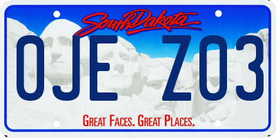 SD license plate 0JEZ03