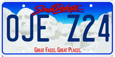 SD license plate 0JEZ24