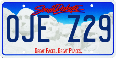 SD license plate 0JEZ29