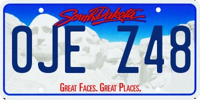 SD license plate 0JEZ48