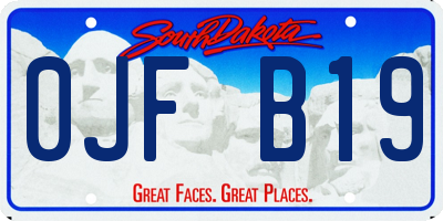 SD license plate 0JFB19