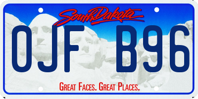 SD license plate 0JFB96