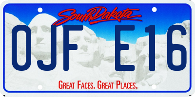 SD license plate 0JFE16