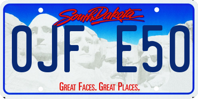 SD license plate 0JFE50