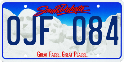 SD license plate 0JFO84