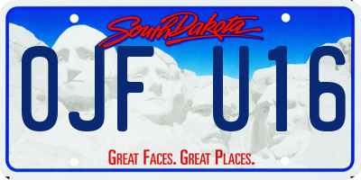 SD license plate 0JFU16