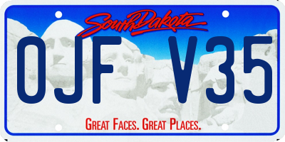 SD license plate 0JFV35
