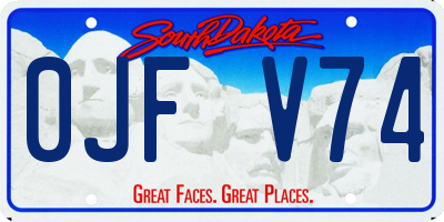 SD license plate 0JFV74