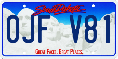 SD license plate 0JFV81