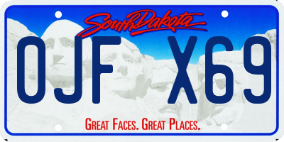 SD license plate 0JFX69