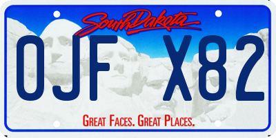 SD license plate 0JFX82