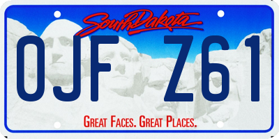 SD license plate 0JFZ61