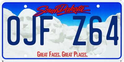 SD license plate 0JFZ64