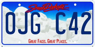 SD license plate 0JGC42