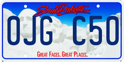 SD license plate 0JGC50