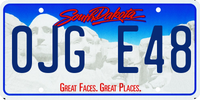 SD license plate 0JGE48