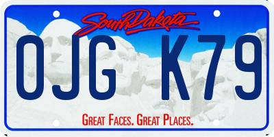 SD license plate 0JGK79