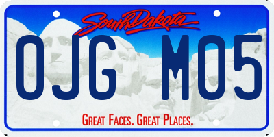 SD license plate 0JGM05