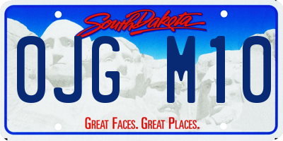 SD license plate 0JGM10