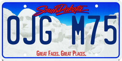 SD license plate 0JGM75