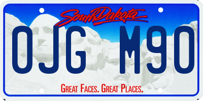 SD license plate 0JGM90