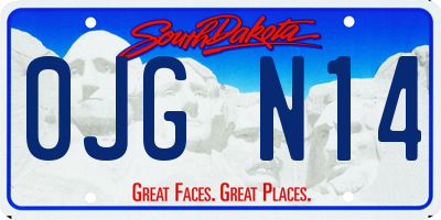 SD license plate 0JGN14