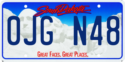SD license plate 0JGN48
