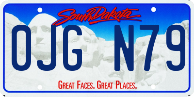 SD license plate 0JGN79