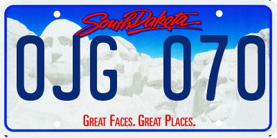 SD license plate 0JGO70