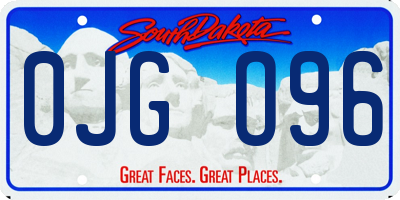 SD license plate 0JGO96
