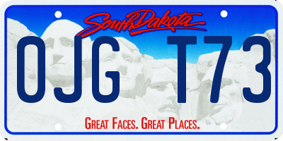 SD license plate 0JGT73