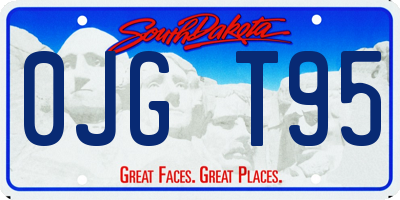 SD license plate 0JGT95