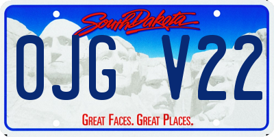 SD license plate 0JGV22