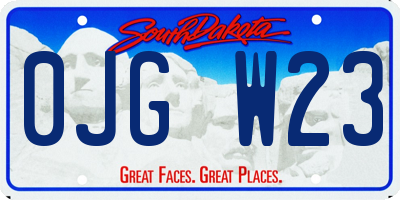 SD license plate 0JGW23