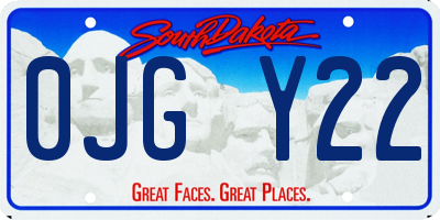 SD license plate 0JGY22