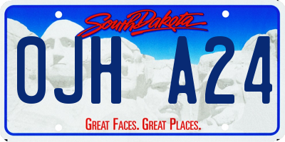 SD license plate 0JHA24