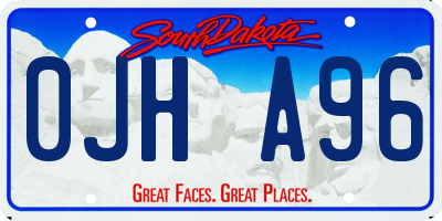 SD license plate 0JHA96