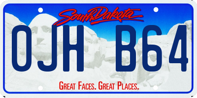 SD license plate 0JHB64