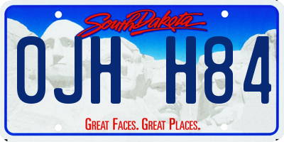 SD license plate 0JHH84