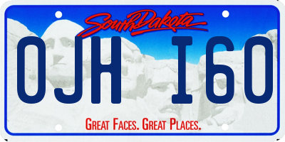 SD license plate 0JHI60