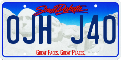 SD license plate 0JHJ40